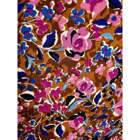 J. Crew Floral Colorful Pull On Satin Slip Skirt Women's Size XS - Picture 3 of 6